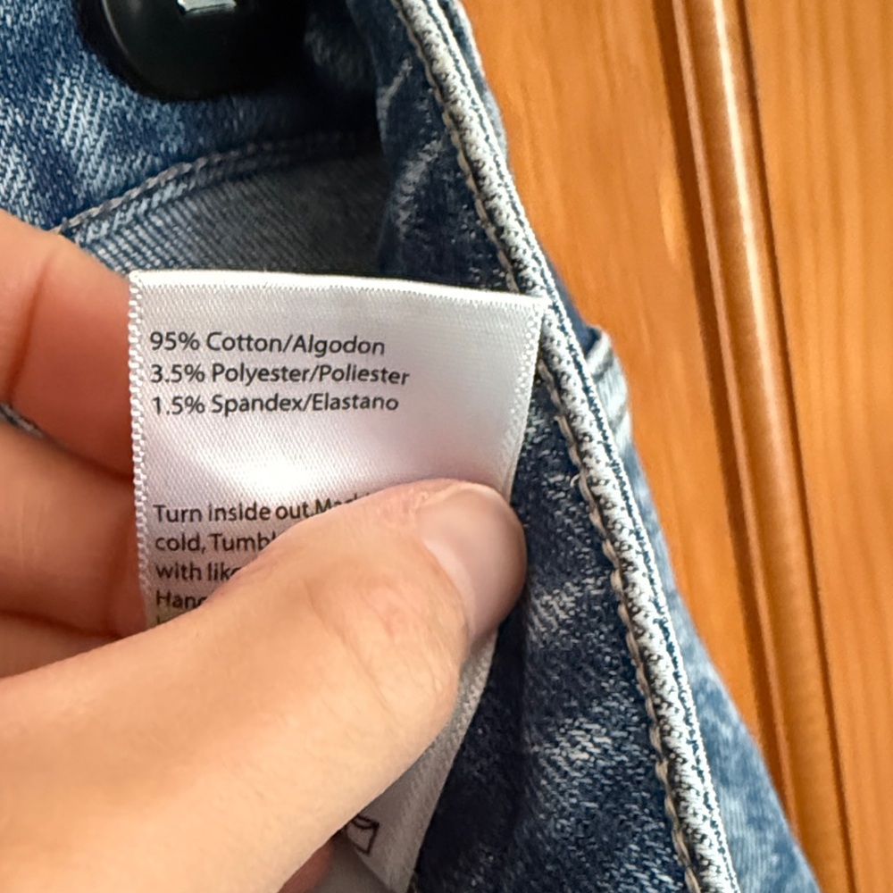 Risen Jeans High-Rise Acid Wash Mom Jeans - Blue - Picture 3 of 4